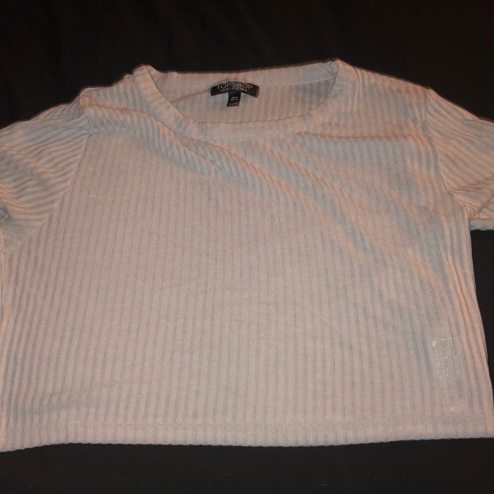 Light blue crop top
